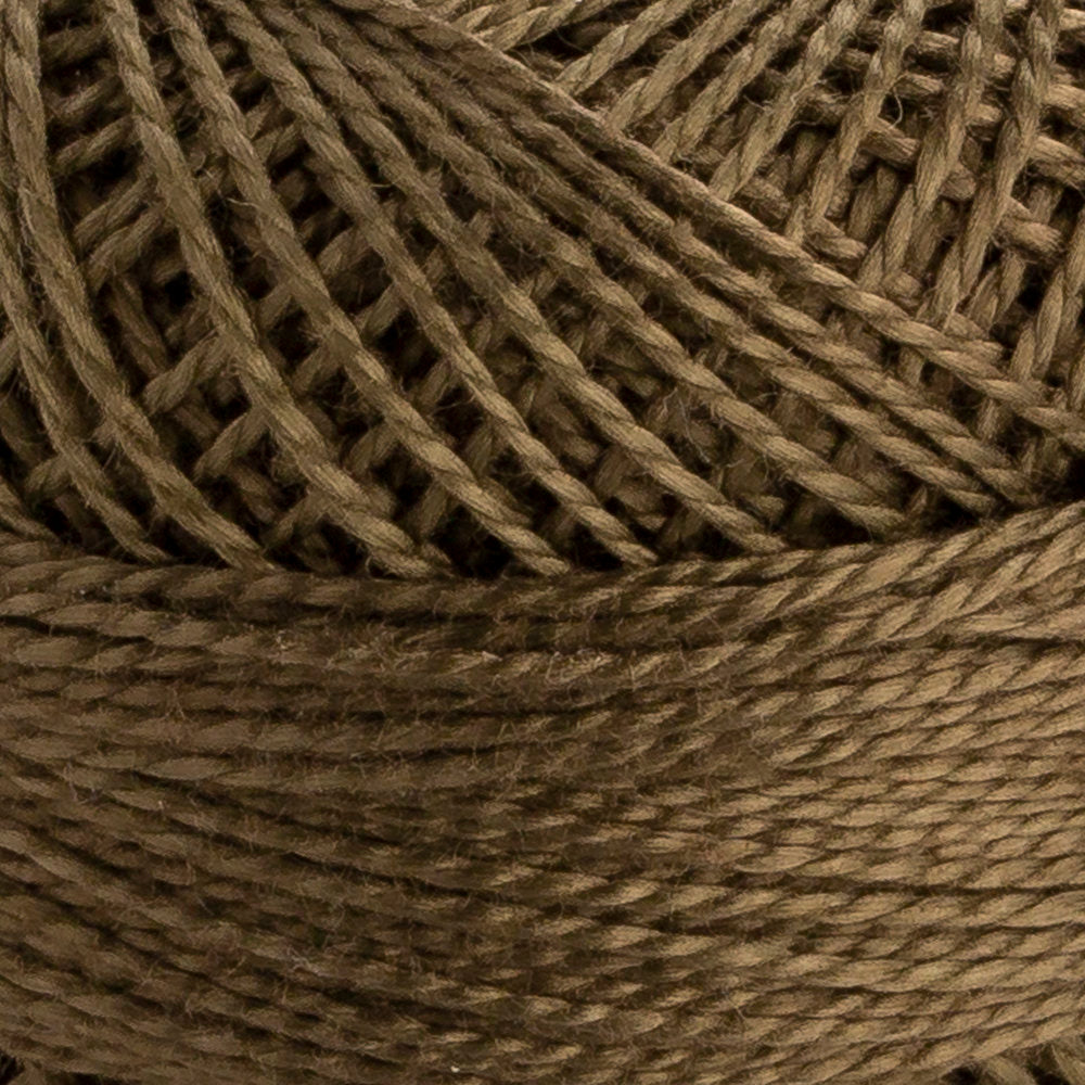 Domino Cotton Perle Size 8 Embroidery Thread (8 g), Khaki - 4598008-00904