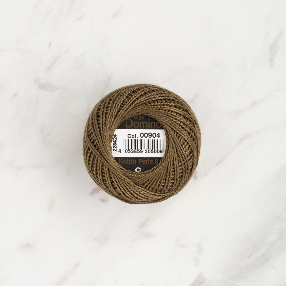 Domino Cotton Perle Size 8 Embroidery Thread (8 g), Khaki - 4598008-00904