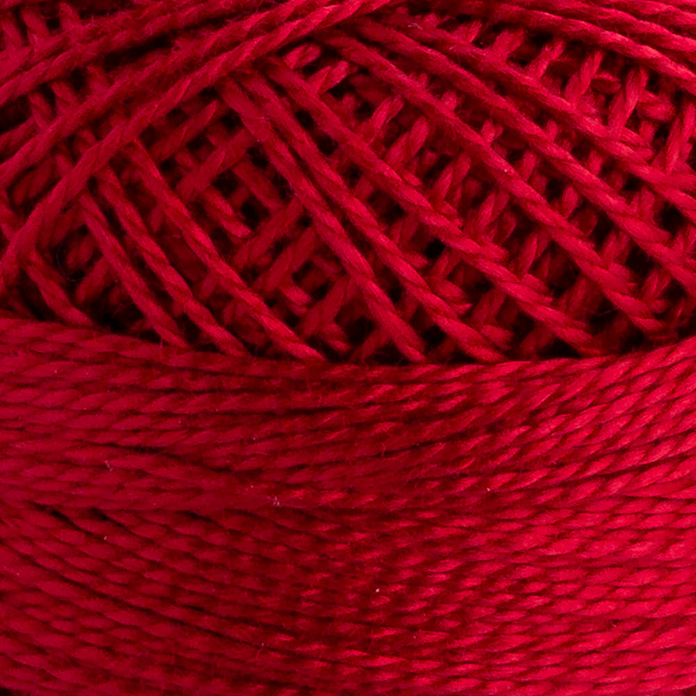 Domino Cotton Perle Size 8 Embroidery Thread (8 g), Red - 4598008-01005