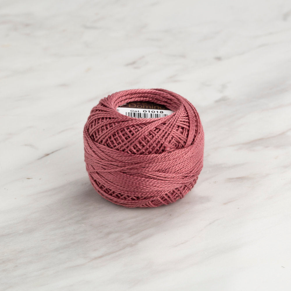 Domino Cotton Perle Size 8 Embroidery Thread (8 g), Purple - 4598008-01018