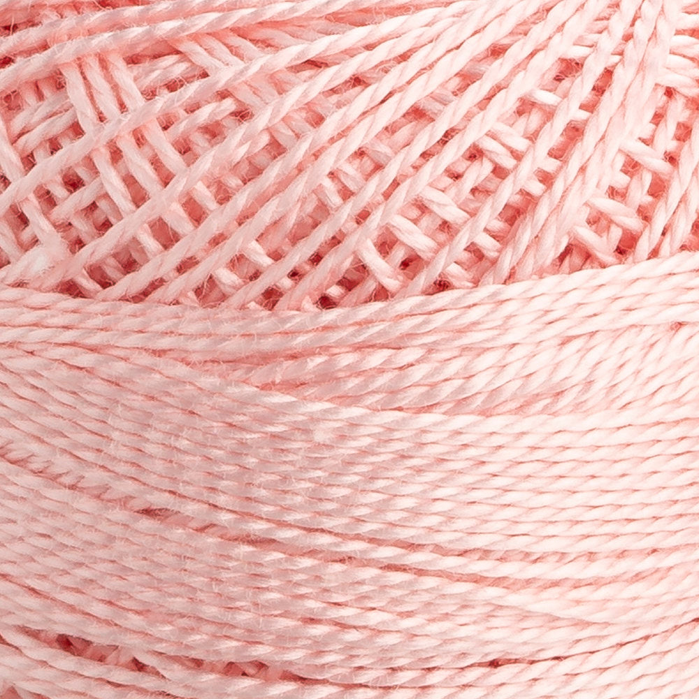 Domino Cotton Perle Size 8 Embroidery Thread (8 g), Light Pink - 4598008-01020