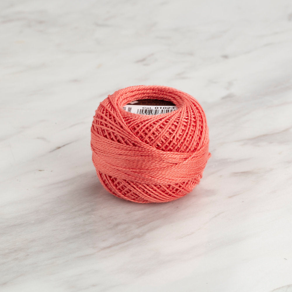 Domino Cotton Perle Size 8 Embroidery Thread (8 g), Dark Vermilion - 4598008-01023