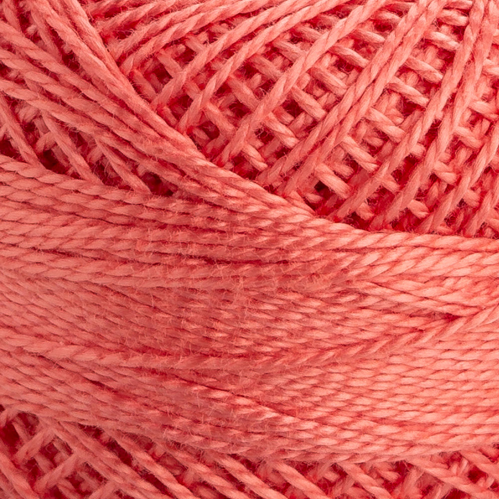 Domino Cotton Perle Size 8 Embroidery Thread (8 g), Dark Vermilion - 4598008-01023