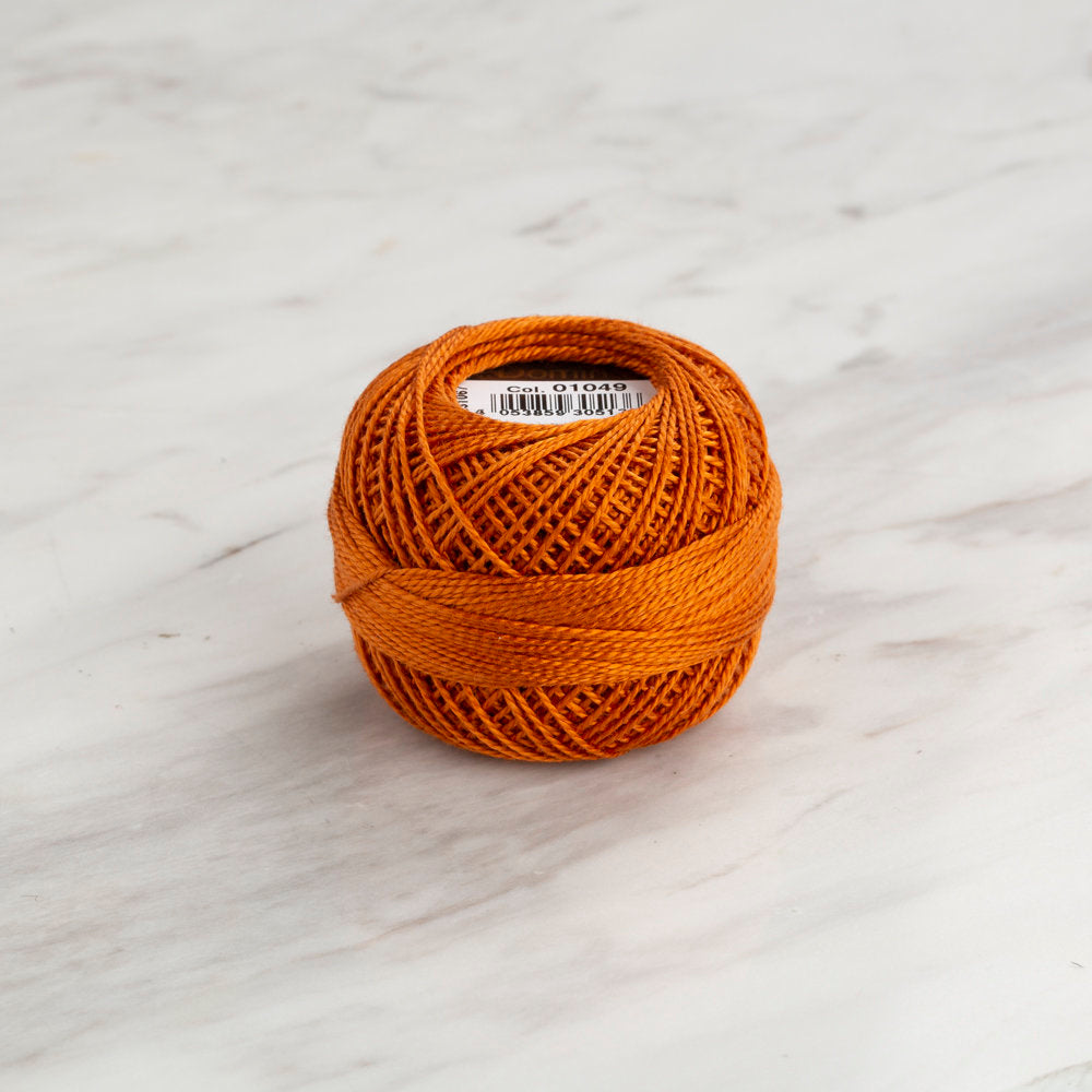 Domino Cotton Perle Size 8 Embroidery Thread (8 g), Brown - 4598008-01049