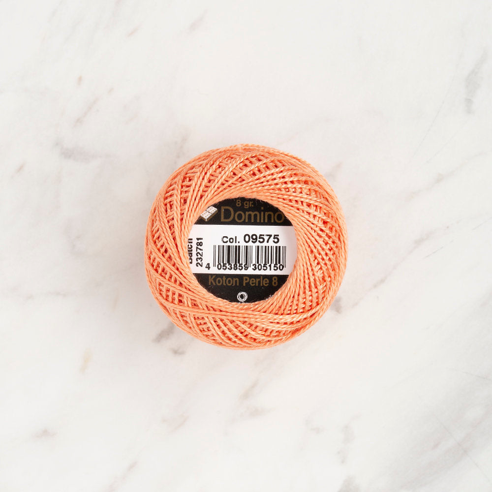 Domino Cotton Perle Size 8 Embroidery Thread (8 g), Light Brick - 4598008-09575