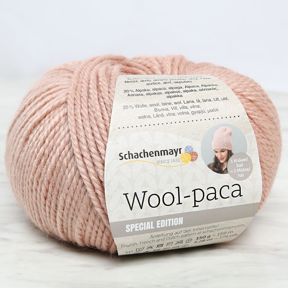 Schachenmayr Wool-paca Yarn, Powder Pink - 00025 | Strickmützen