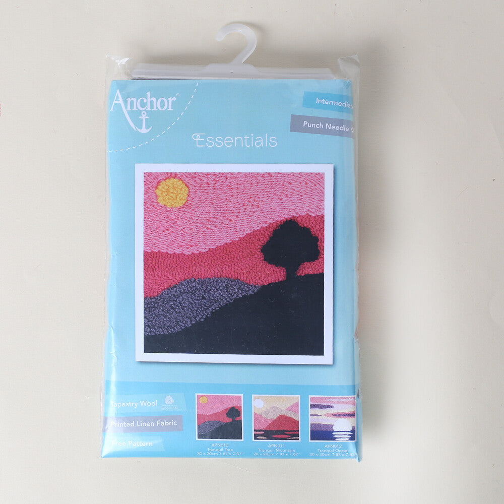 Anchor 15x15cm Punch Needle Tranquil Tree Kit - APN010