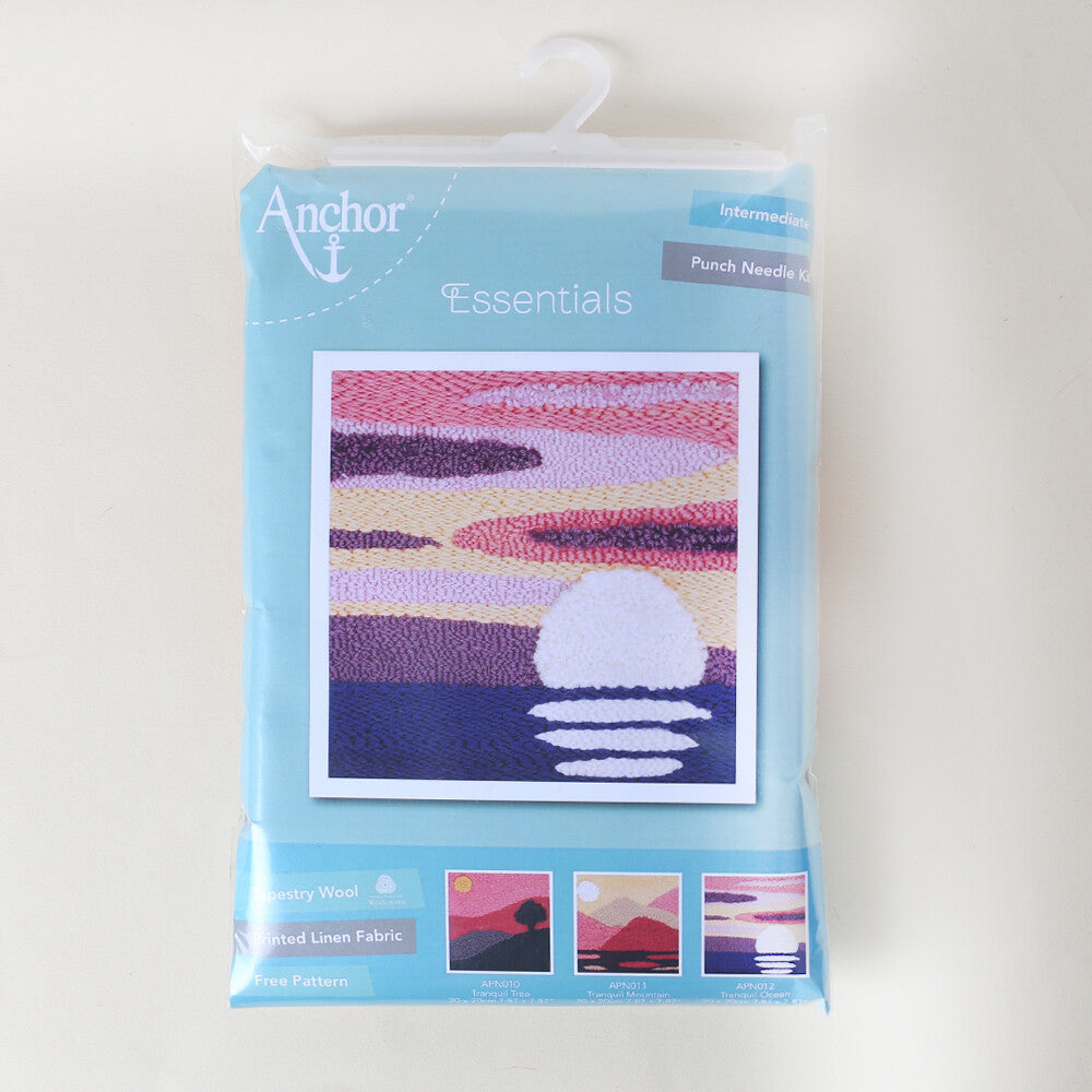 Anchor 15x15cm Punch Needle Tranquil Ocean Kit - APN012
