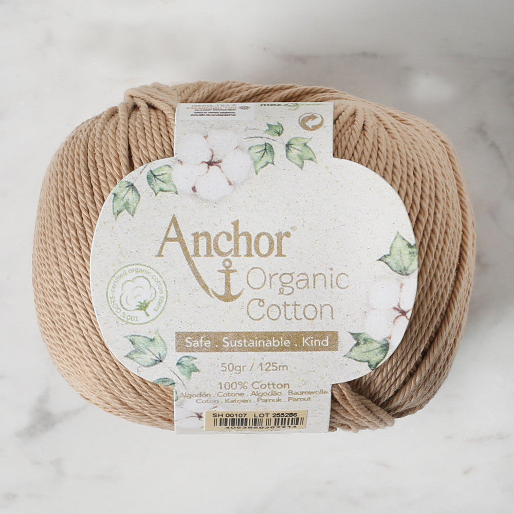 Anchor Organic Cotton Knitting Yarn, Beige - SH 00107