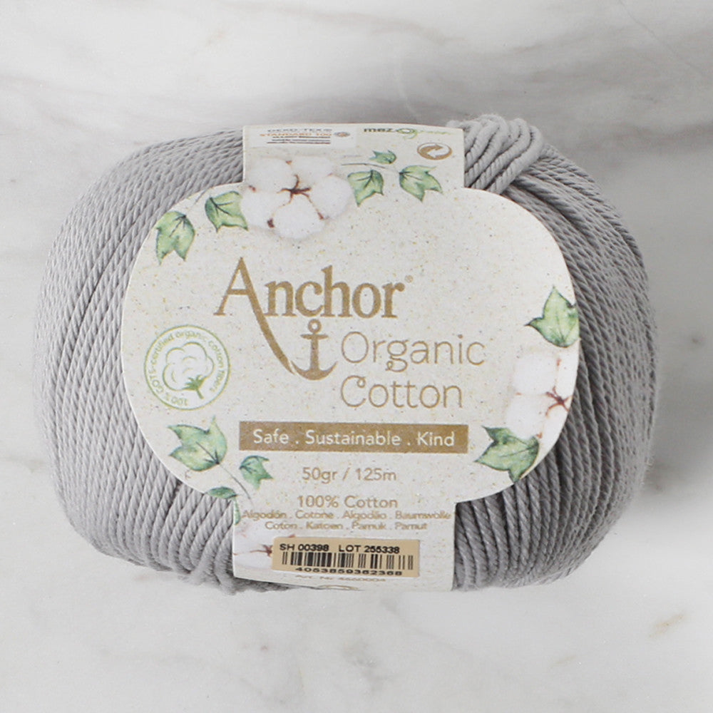 Anchor Organic Cotton Knitting Yarn, Grey - SH 00398