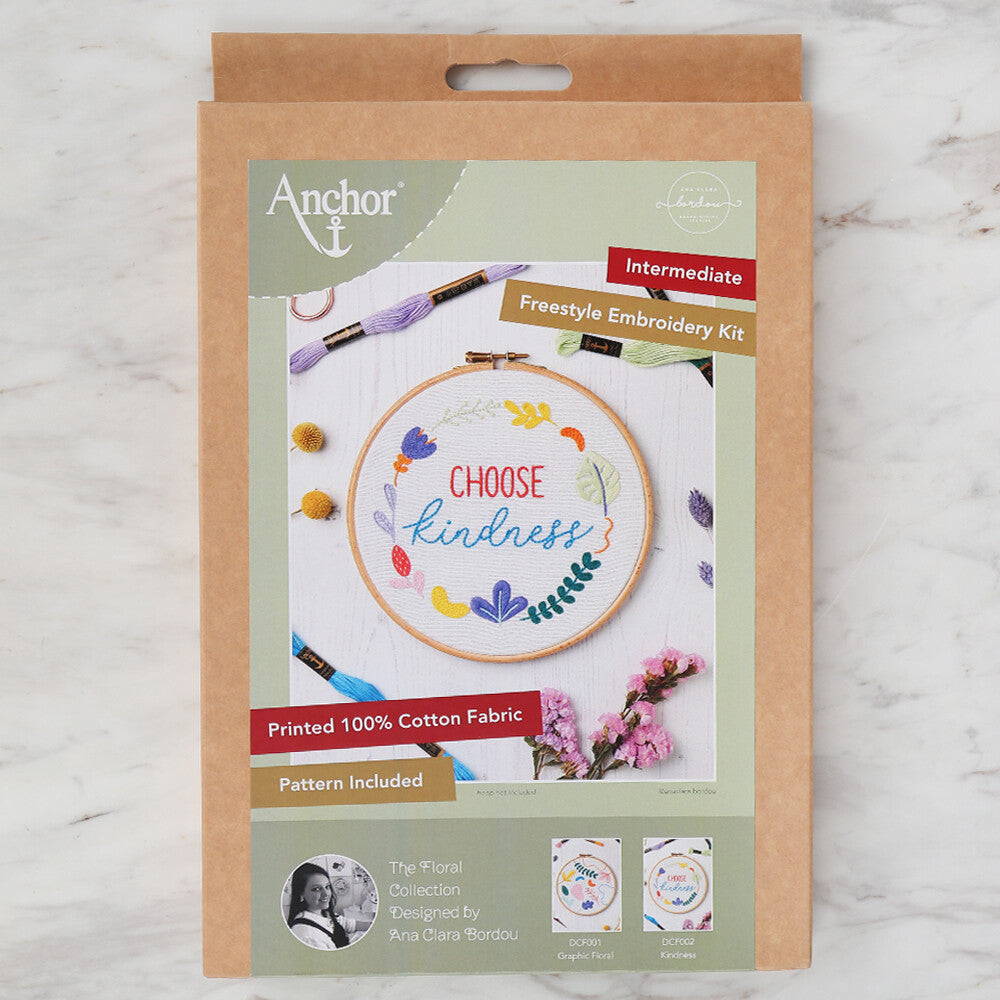 Anchor Embroidery Kit 20cm 7.87" DCF002