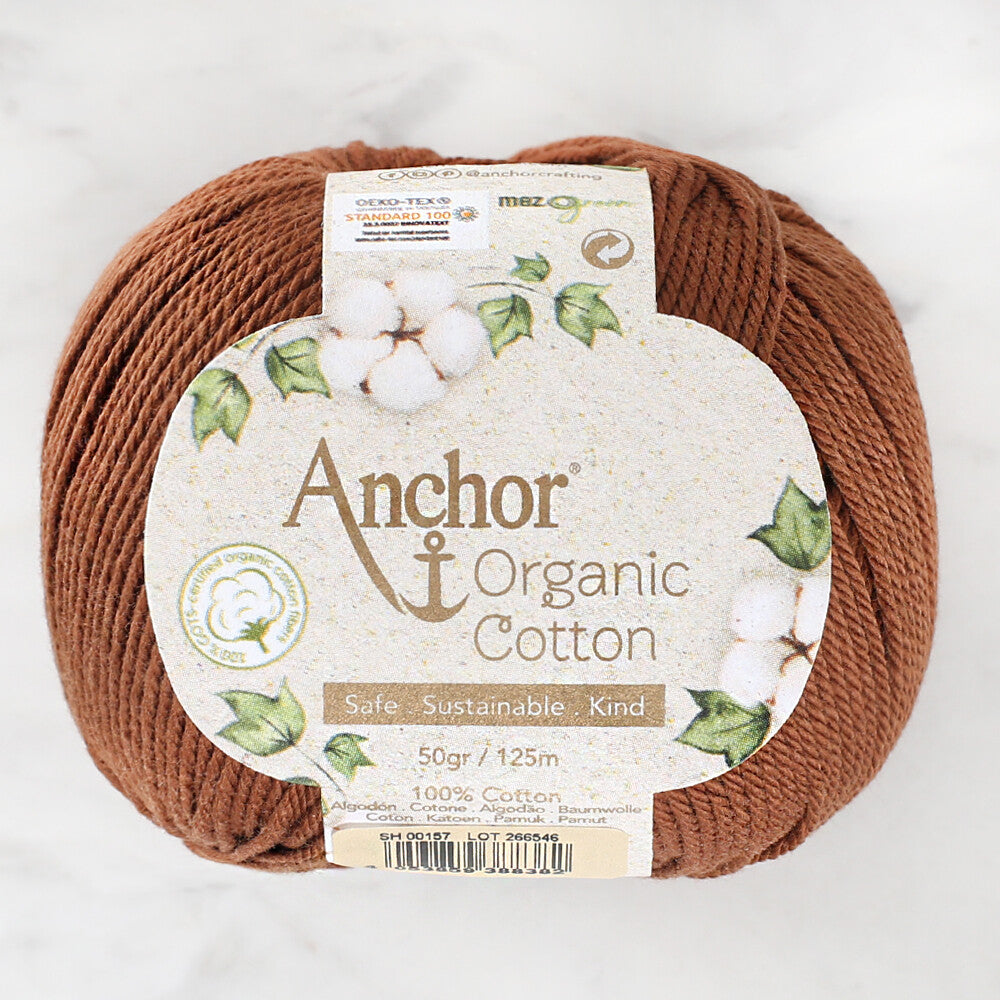 Anchor Organic Cotton Yarn, Brown - SH 00157