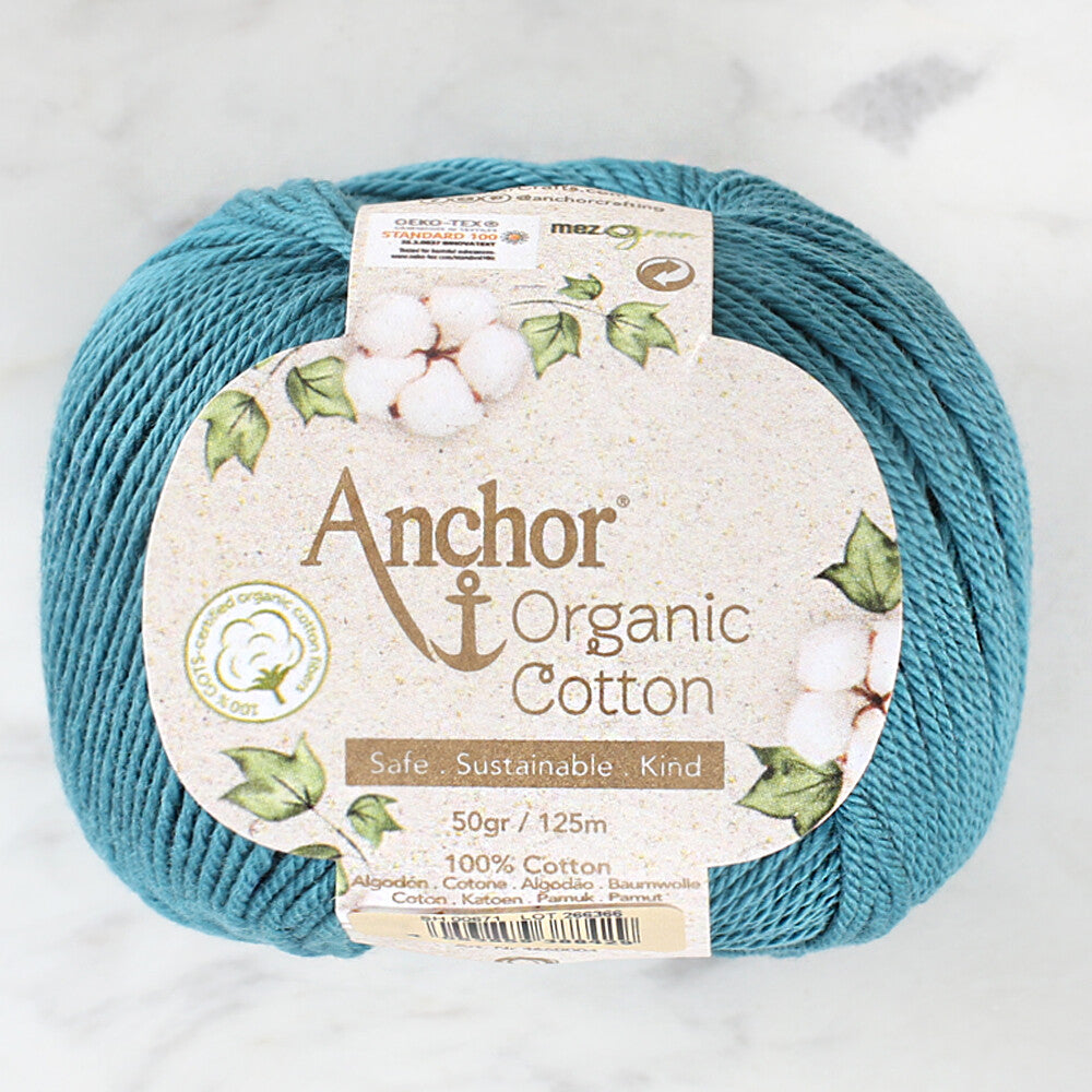 Anchor Organic Cotton Yarn, Petrol Blue - SH 00671