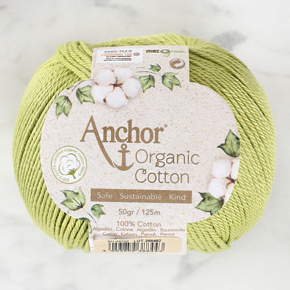 Anchor Organic Cotton Yarn, Green - SH 03722