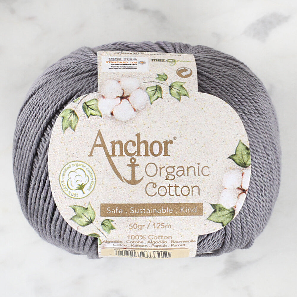 Anchor Organic Cotton Yarn, Dark Grey - SH 06041