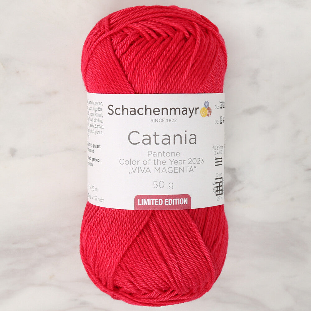 Schachenmayr Catania 50g Yarn, Red - 02023