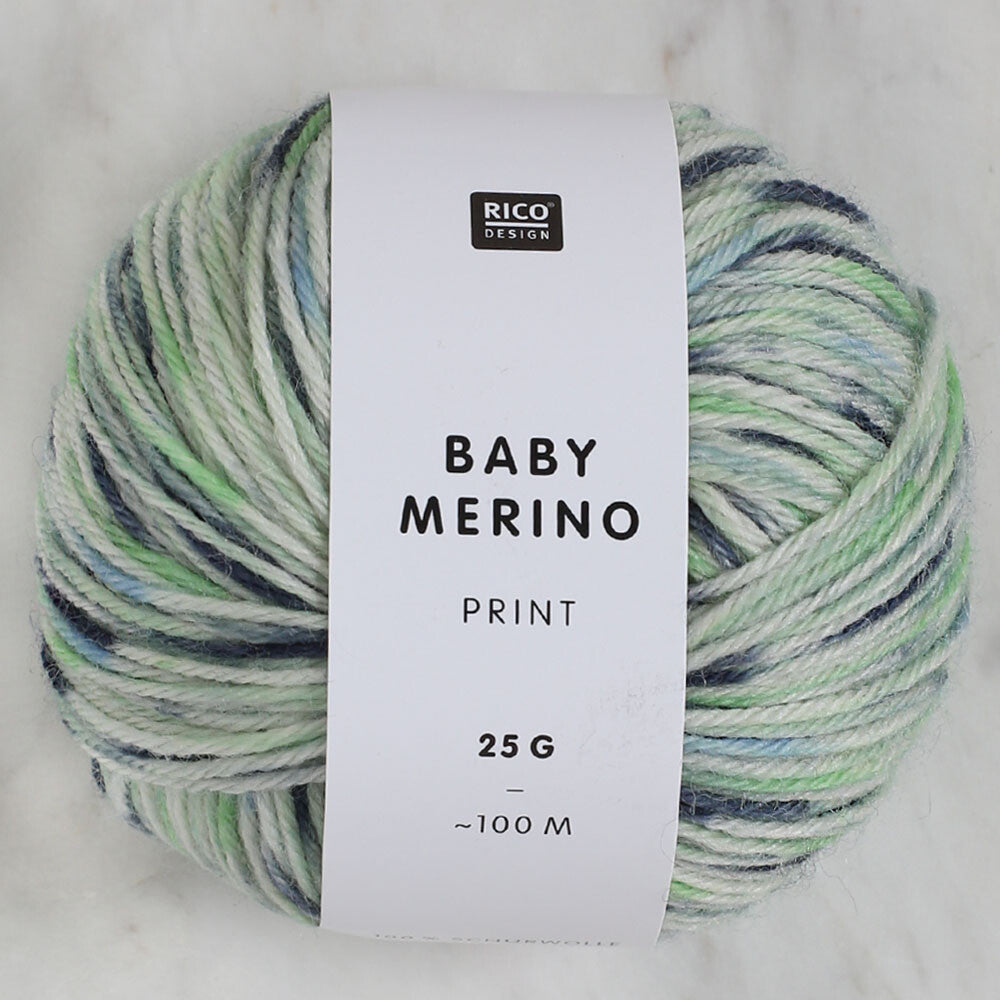 Baby Merino Print 25 gr Baby Yarn, Variegated - 006