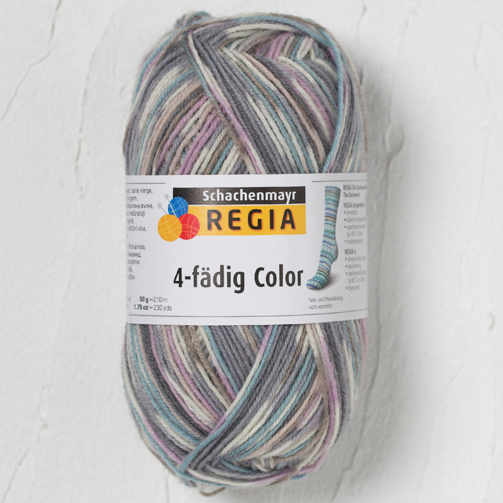 Schachenmayr Regia 4-Ply 50gr Color Sock Yarn, Multi Pink - 9801281-07200