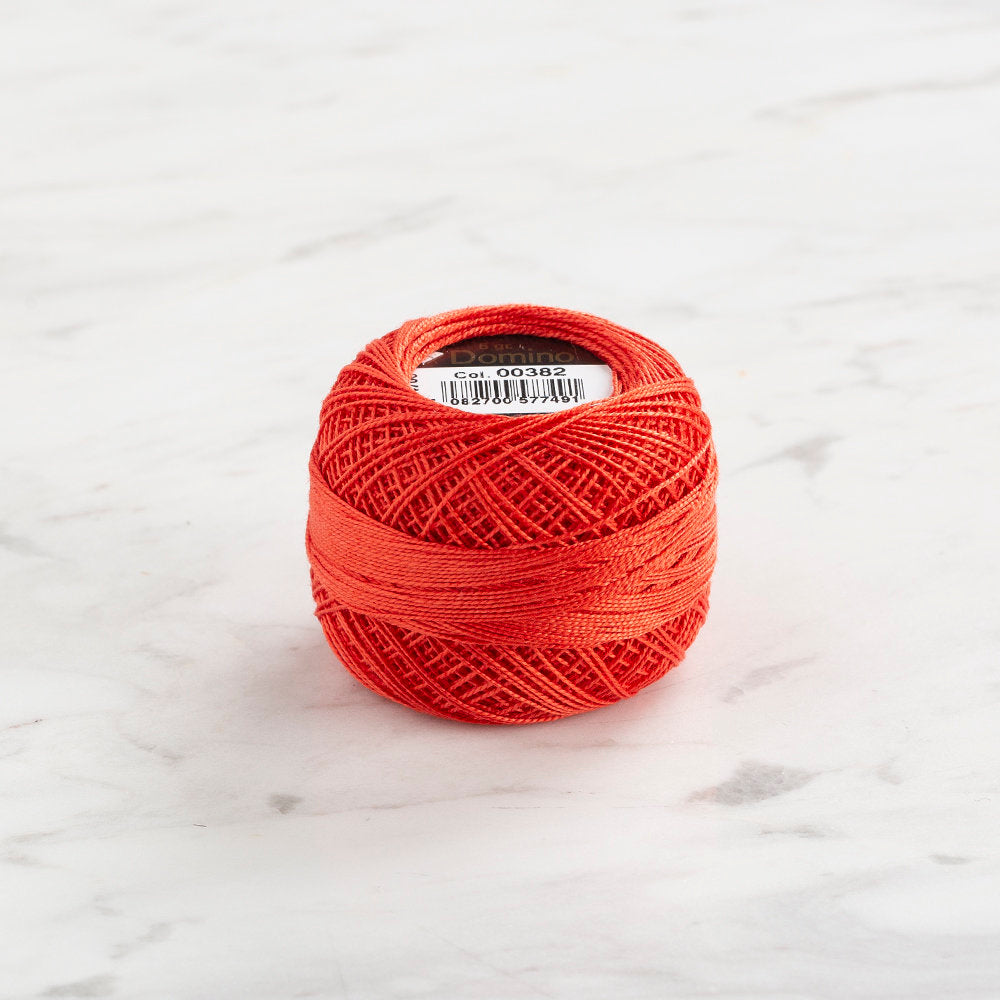 Domino Cotton Perle Size 12 Embroidery Thread (5 g), Brick Color - 4590012-382