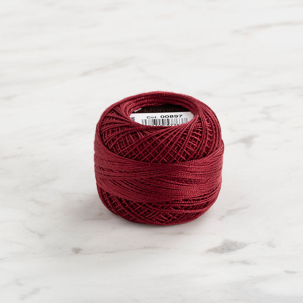 Domino Cotton Perle Size 12 Embroidery Thread (5 g), Claret - 4590012-897