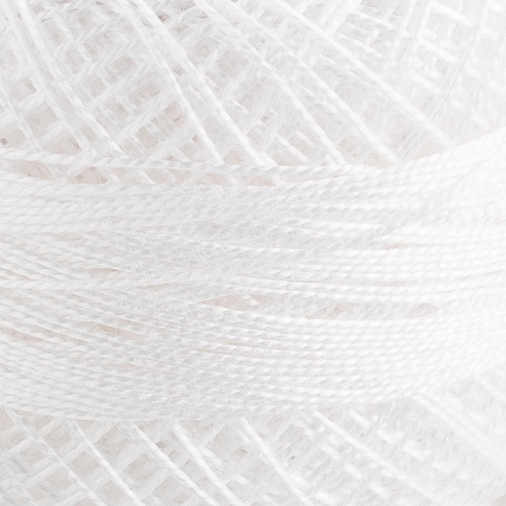 Domino Cotton Perle Size 12 Embroidery Thread (5 g), White - 4590012-White