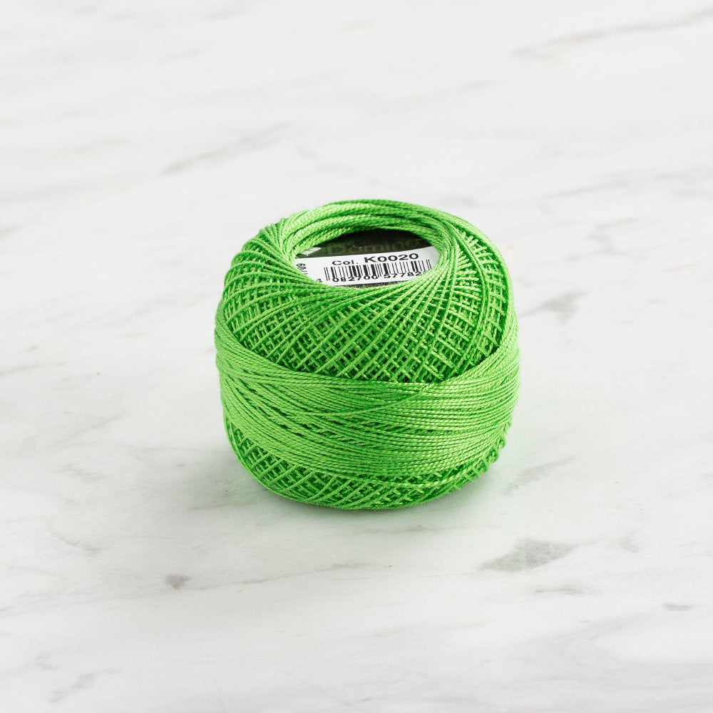 Domino Cotton Perle Size 12 Embroidery Thread (5 g), Green - 4590012-K0020
