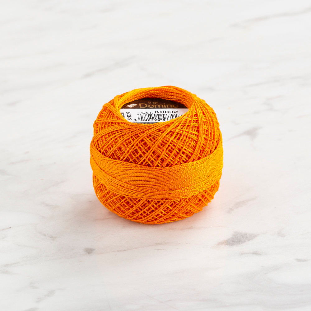 Domino Cotton Perle Size 12 Embroidery Thread (5 g), Orange - 4590012-K0032