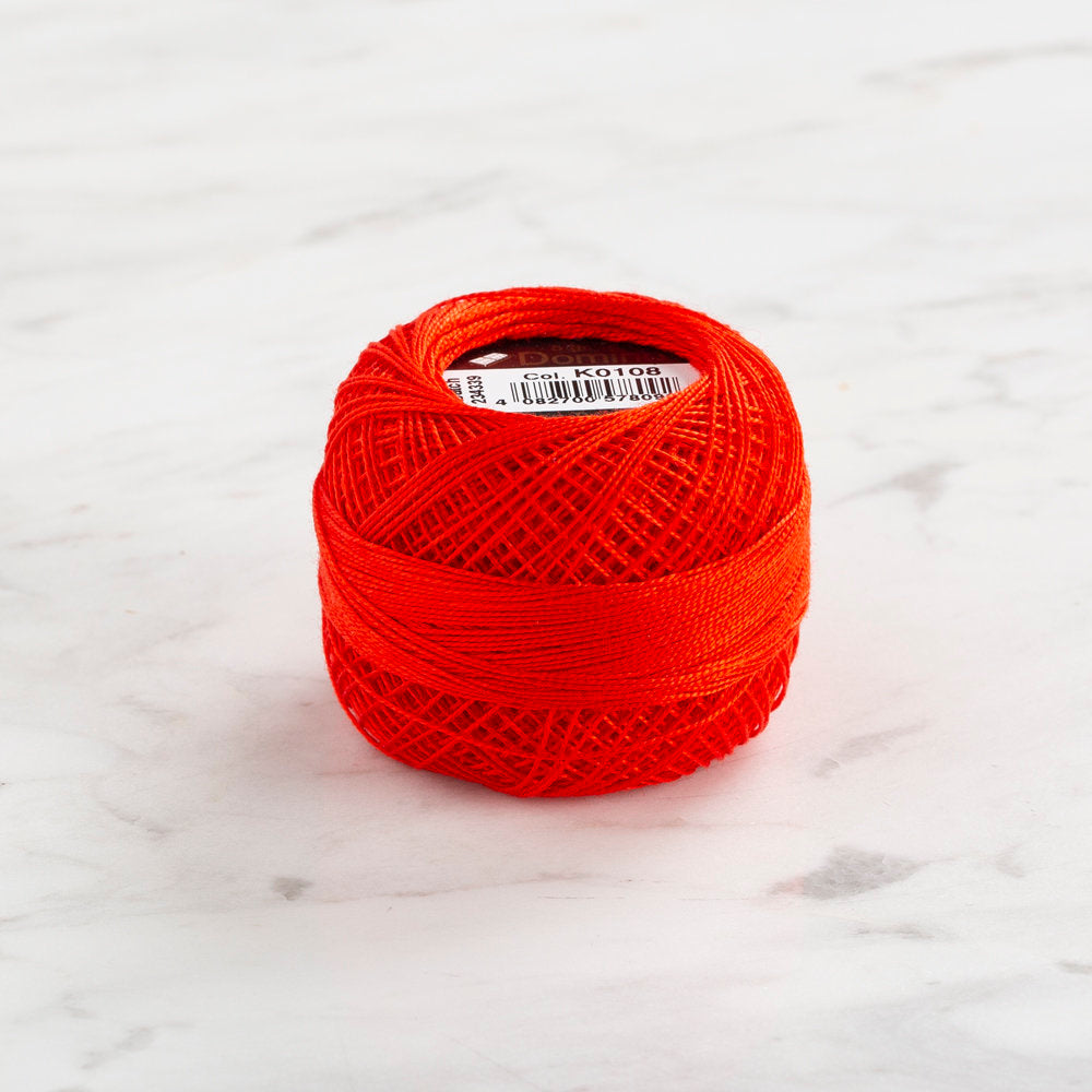 Domino Cotton Perle Size 12 Embroidery Thread (5 g), Red - 4590012-K0108