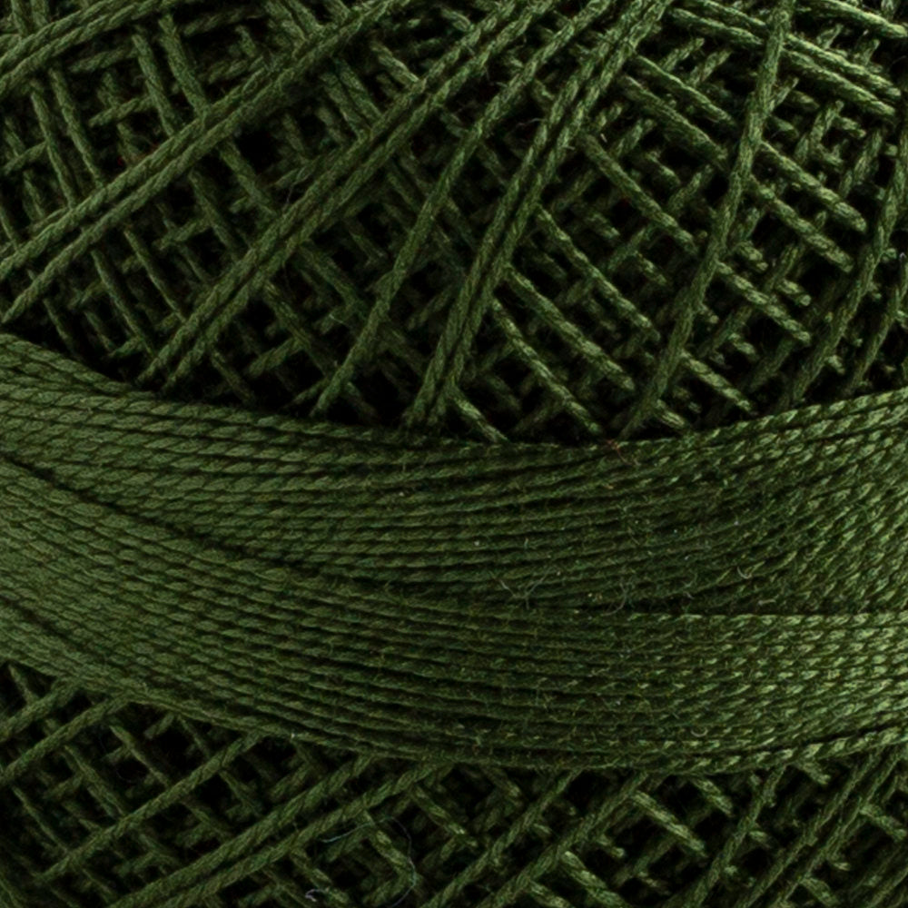 Domino Cotton Perle Size 12 Embroidery Thread (5 g), Khaki Green - 4590012-K0109