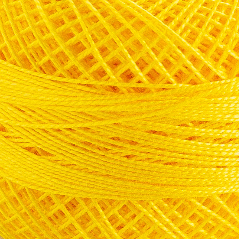 Domino Cotton Perle Size 12 Embroidery Thread (5 g), Yellow - 4590012-K0136