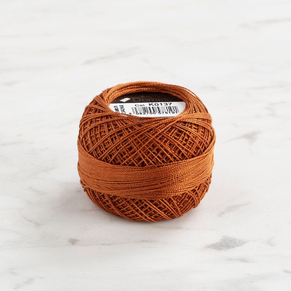 Domino Cotton Perle Size 12 Embroidery Thread (5 g), Brown - 4590012-K0137