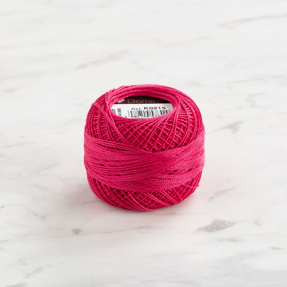 Domino Cotton Perle Size 12 Embroidery Thread (5 g), Fuschia - 4590012-K0215
