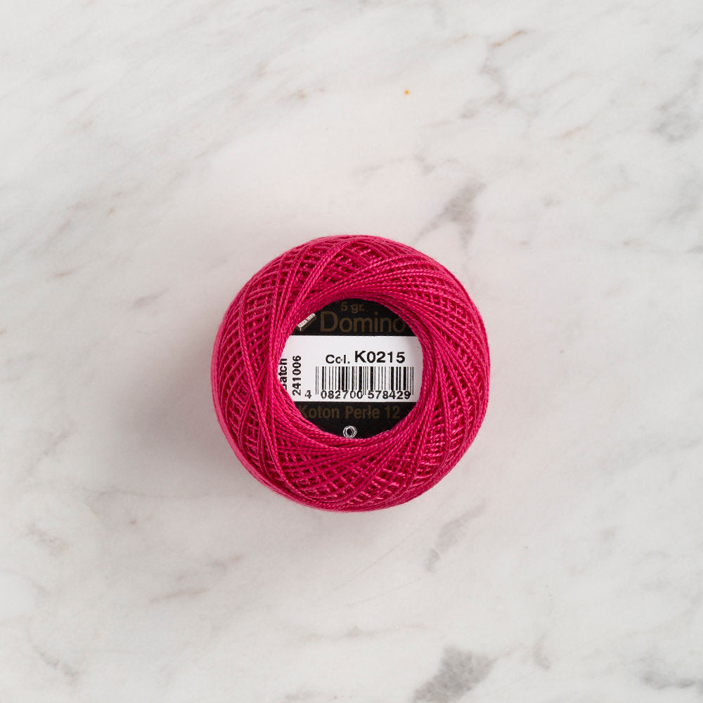 Domino Cotton Perle Size 12 Embroidery Thread (5 g), Fuschia - 4590012-K0215
