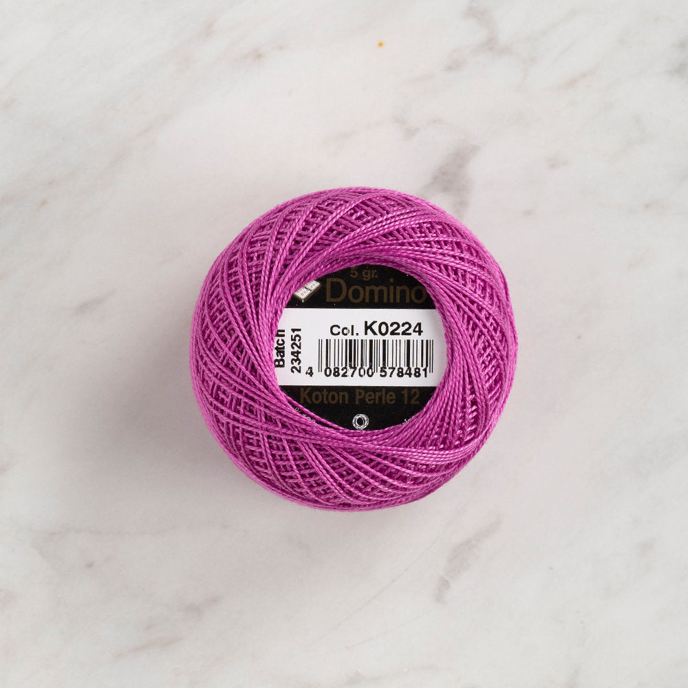 Domino Cotton Perle Size 12 Embroidery Thread (5 g), Dusty Rose - 4590012-K0224