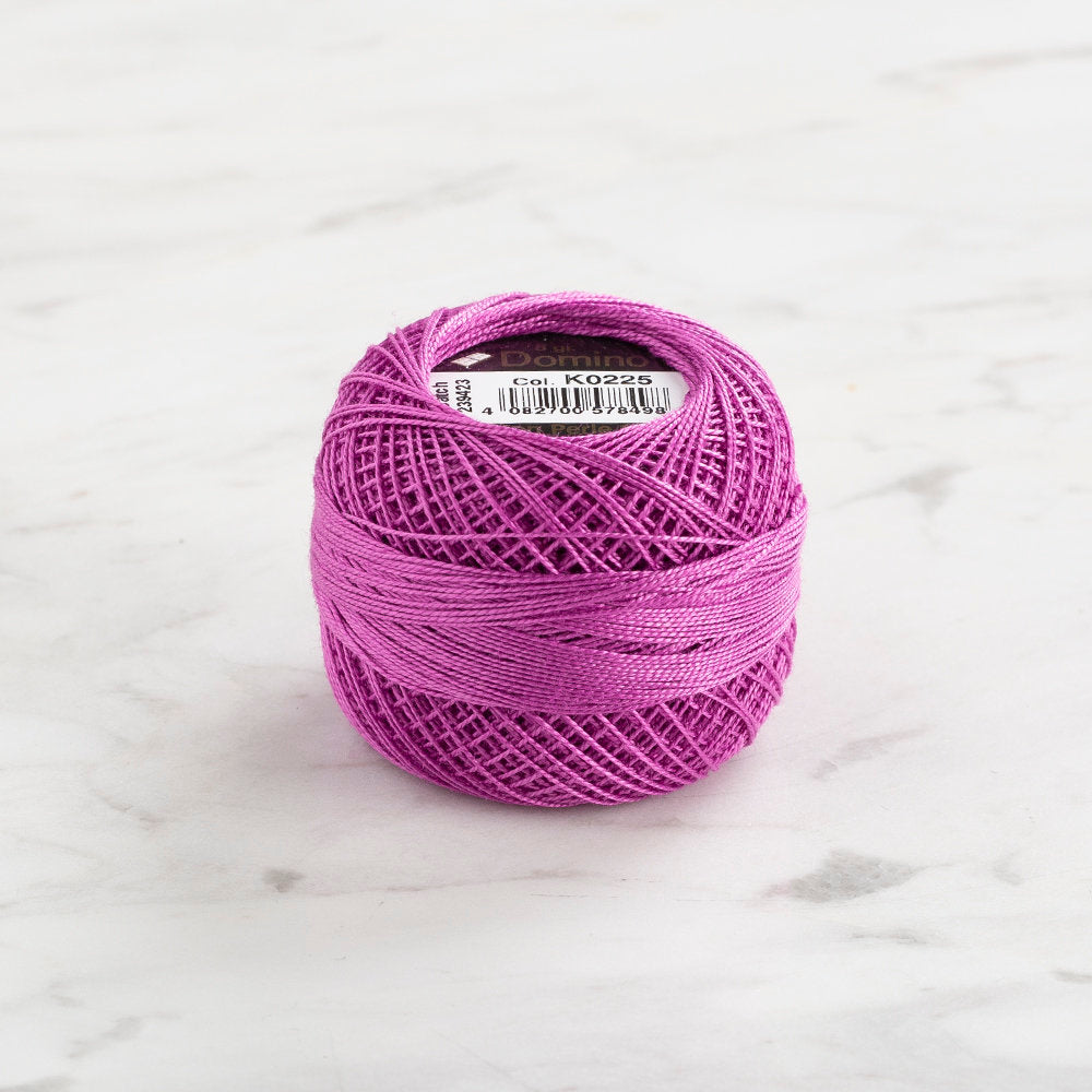 Domino Cotton Perle Size 12 Embroidery Thread (5 g), Purple - 4590012-K0225