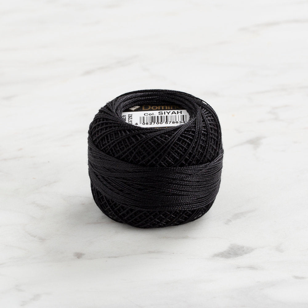 Domino Cotton Perle Size 12 Embroidery Thread (5 g), Siyah - 4590012-siyah
