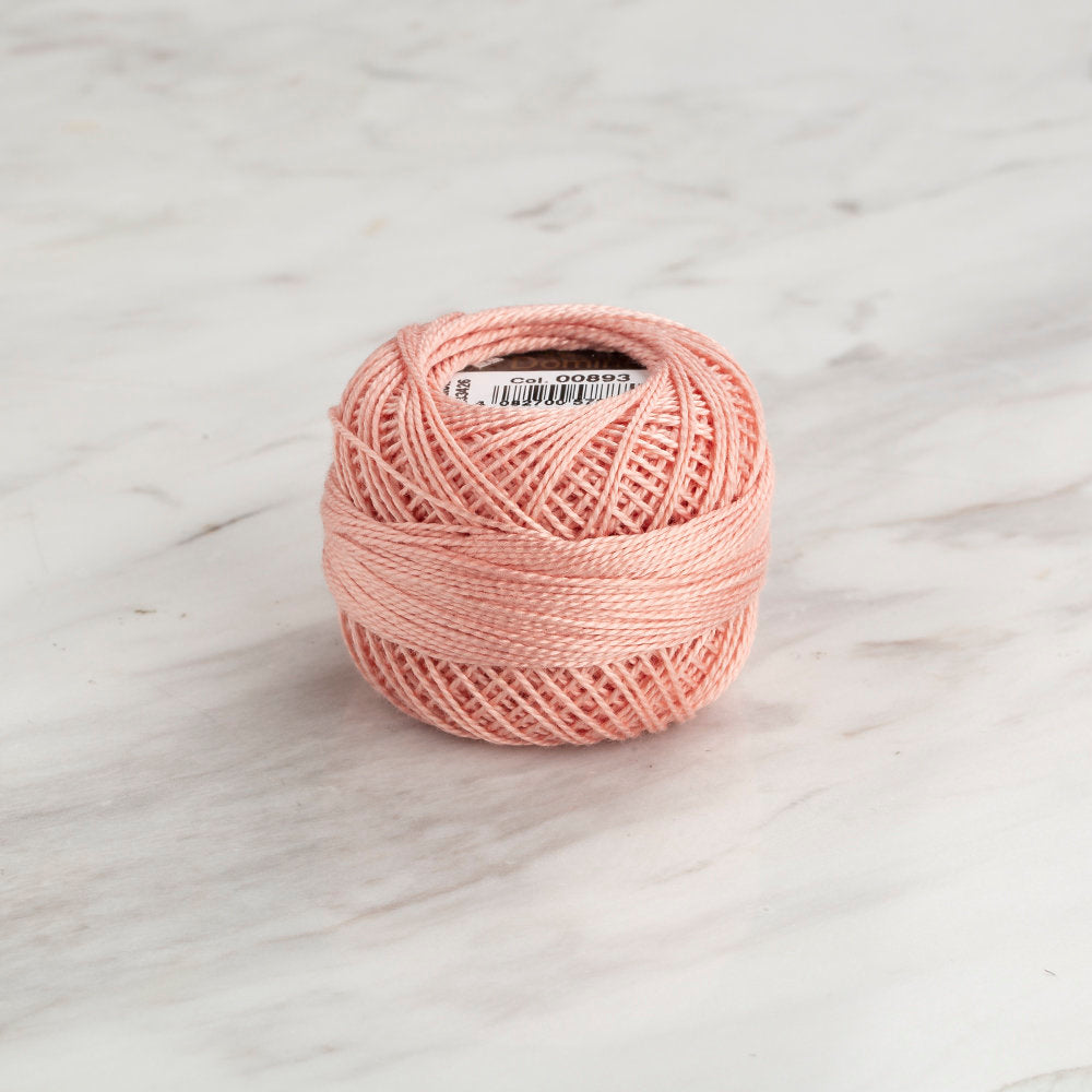 Domino Cotton Perle Size 8 Embroidery Thread (8 g), Dusty Rose - 4598008-00893