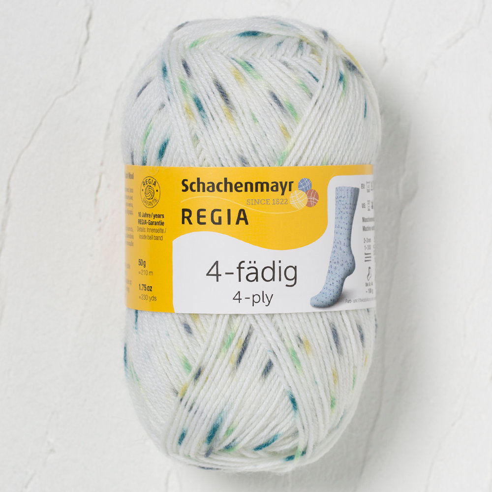 Schachenmayr Regia 4-Ply 50gr Color Sock Yarn, Multi White - 9801281-01400