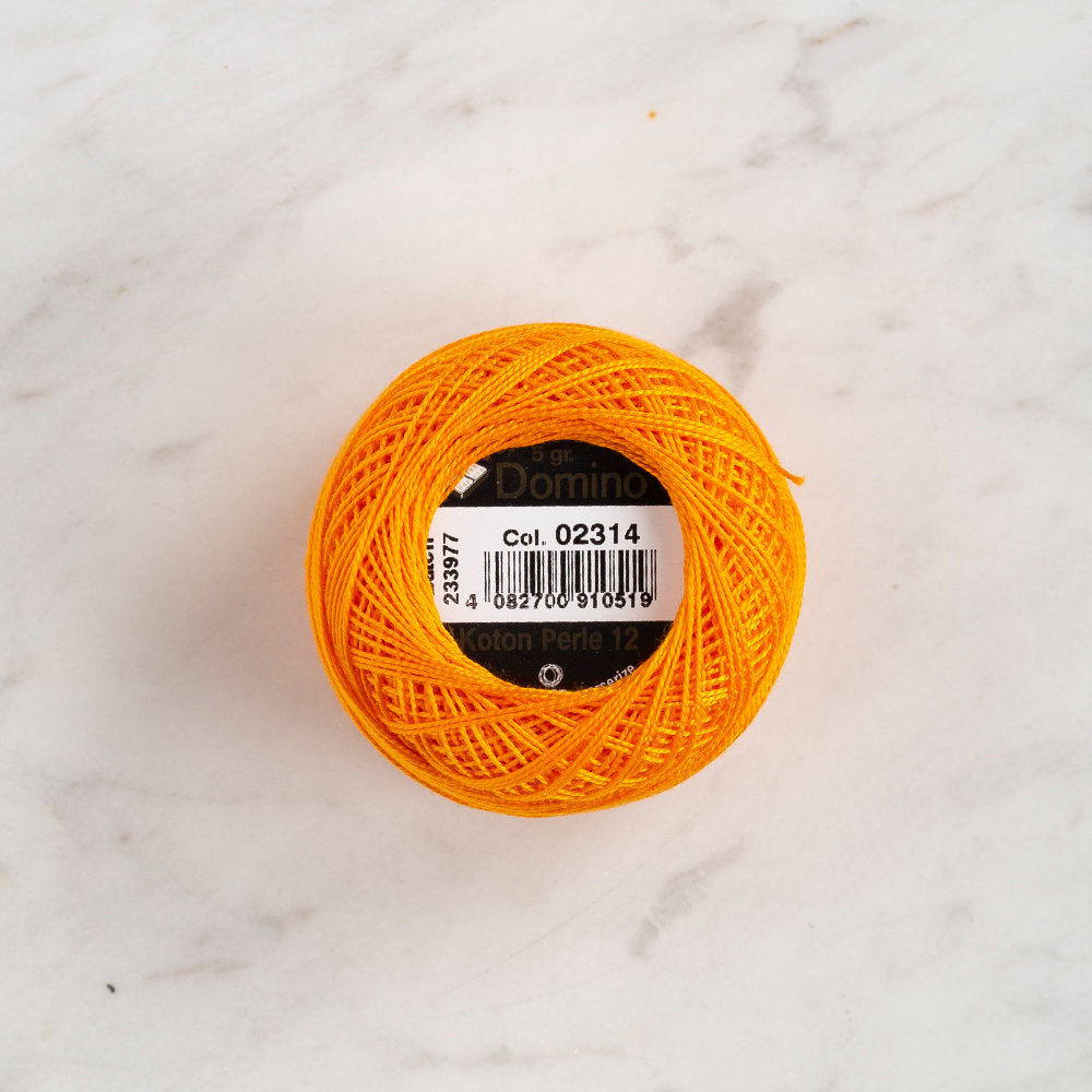 Domino Cotton Perle Size 12 Embroidery Thread (5 g), Orange - 4590012-2314