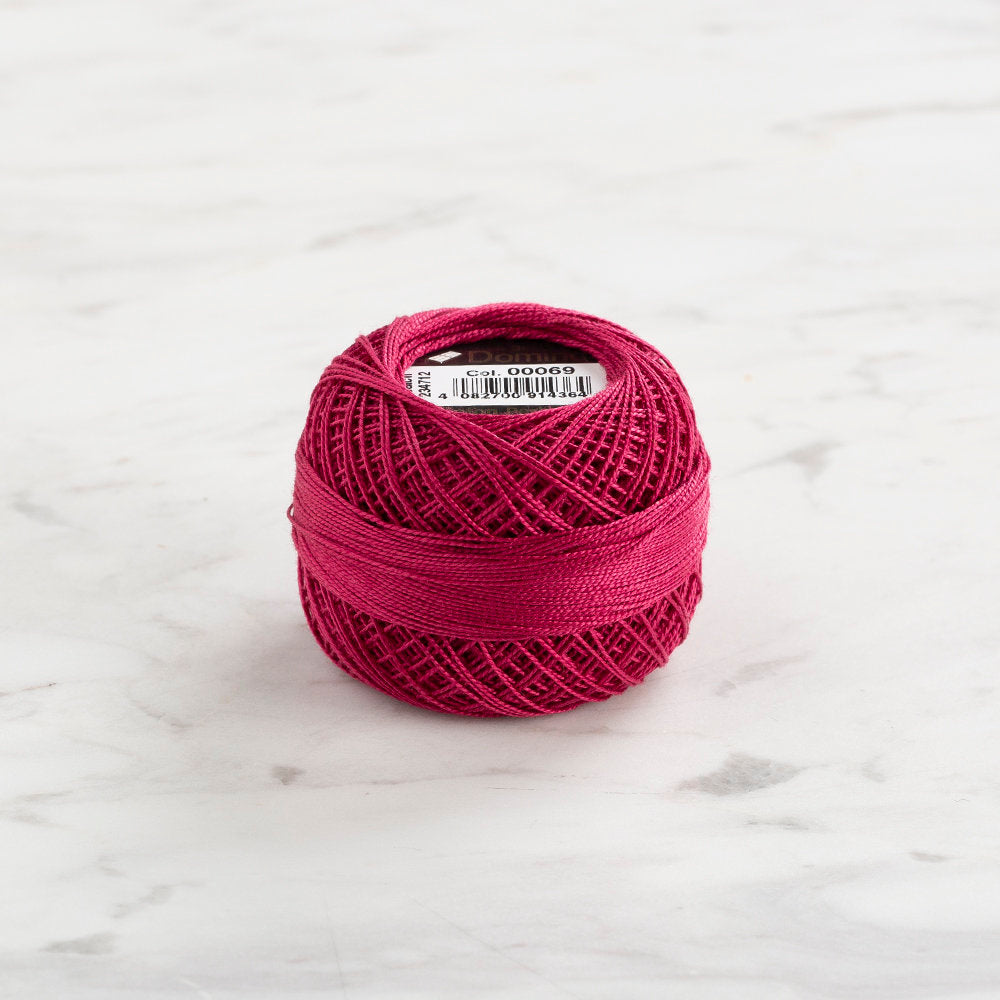 Domino Cotton Perle Size 12 Embroidery Thread (5 g), Plum - 4590012-69