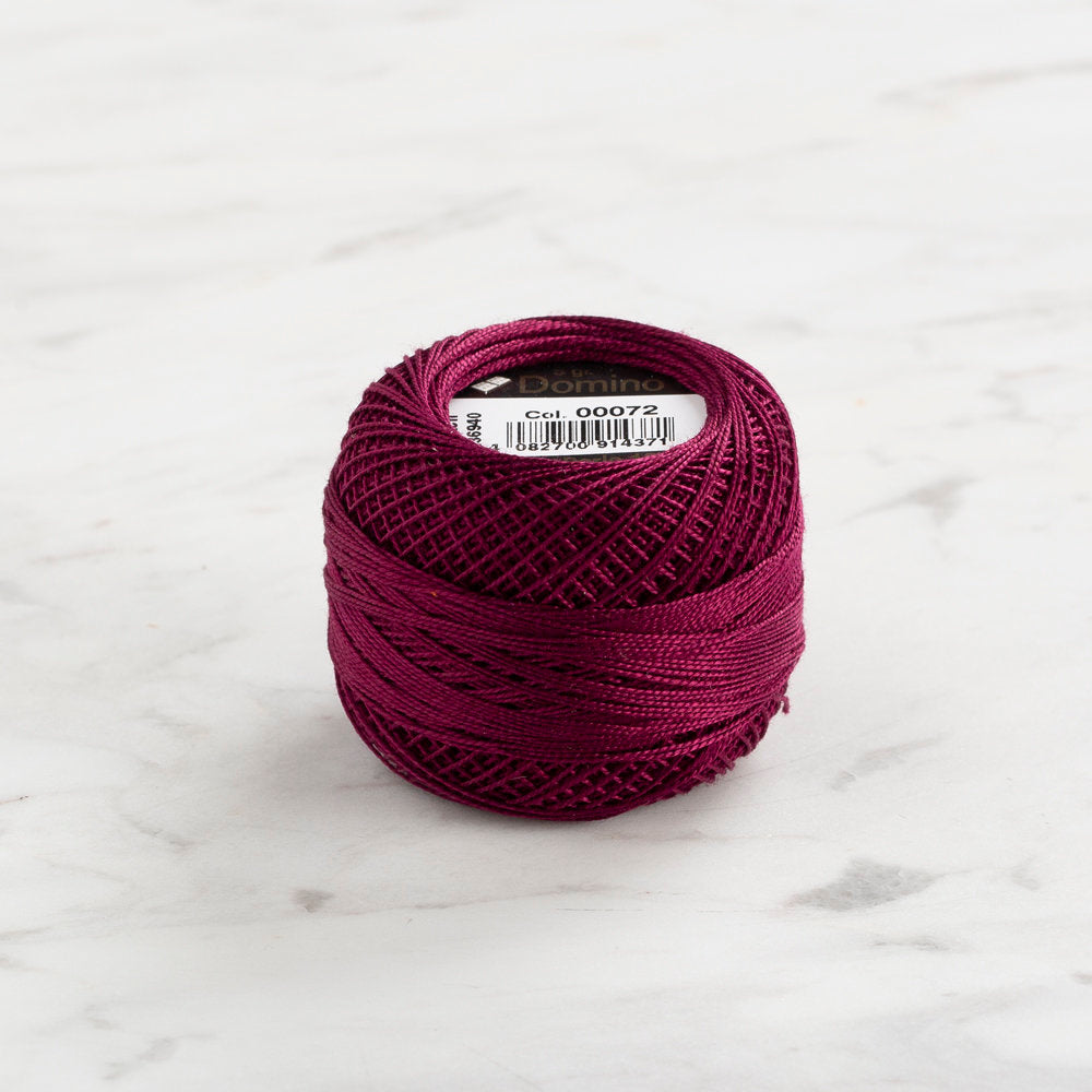 Domino Cotton Perle Size 12 Embroidery Thread (5 g), Plum - 4590012-72
