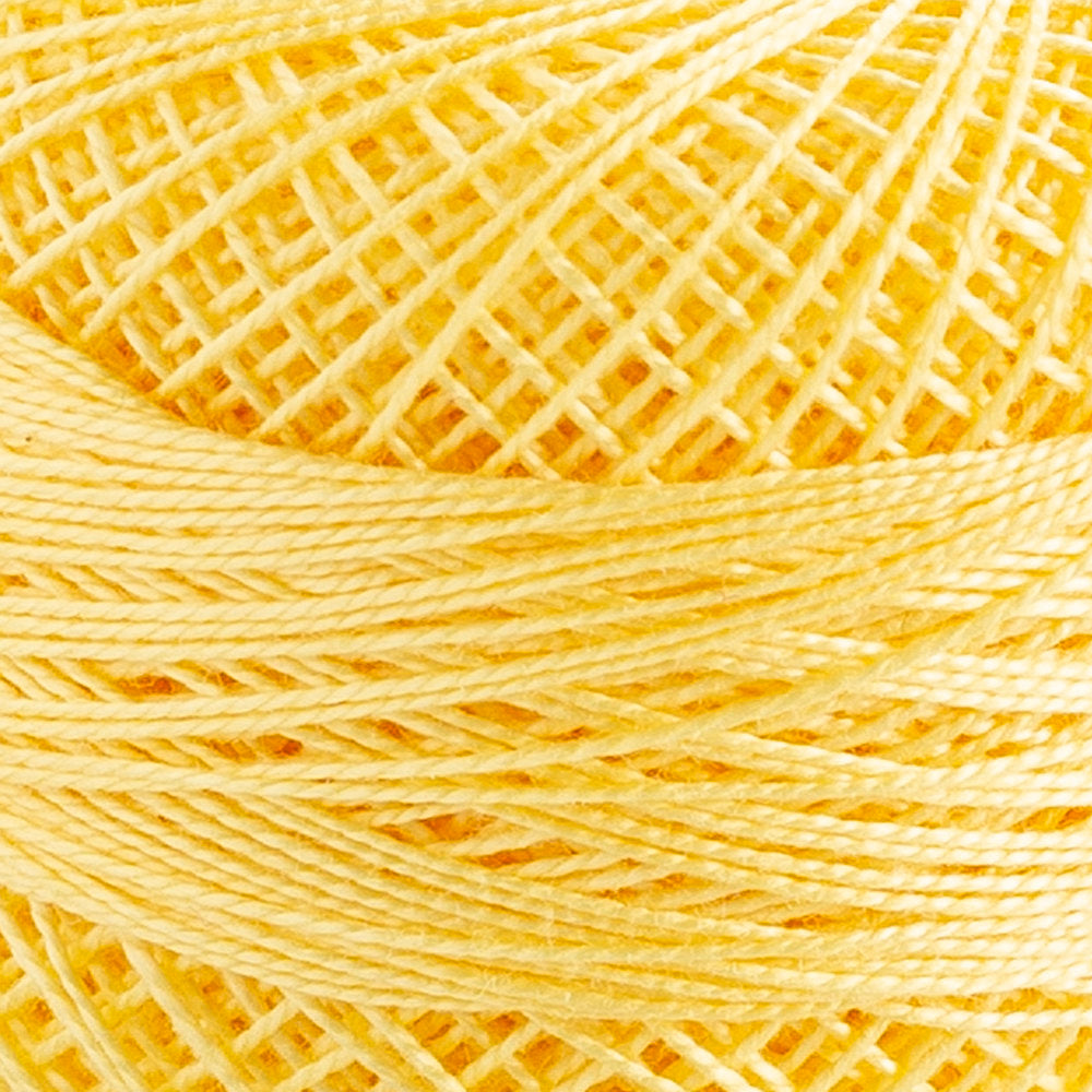 Domino Cotton Perle Size 12 Embroidery Thread (5 g), Light Yellow - 4590012-293