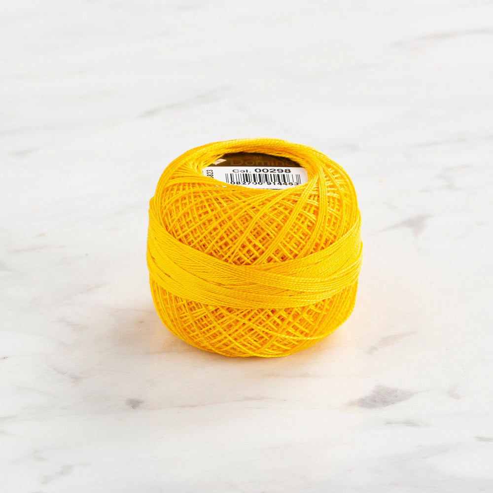 Domino Cotton Perle Size 12 Embroidery Thread (5 g), Yellow - 4590012-298