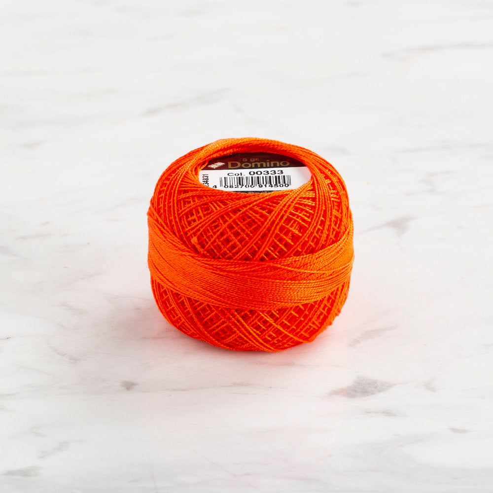 Domino Cotton Perle Size 12 Embroidery Thread (5 g), Orange - 4590012-333