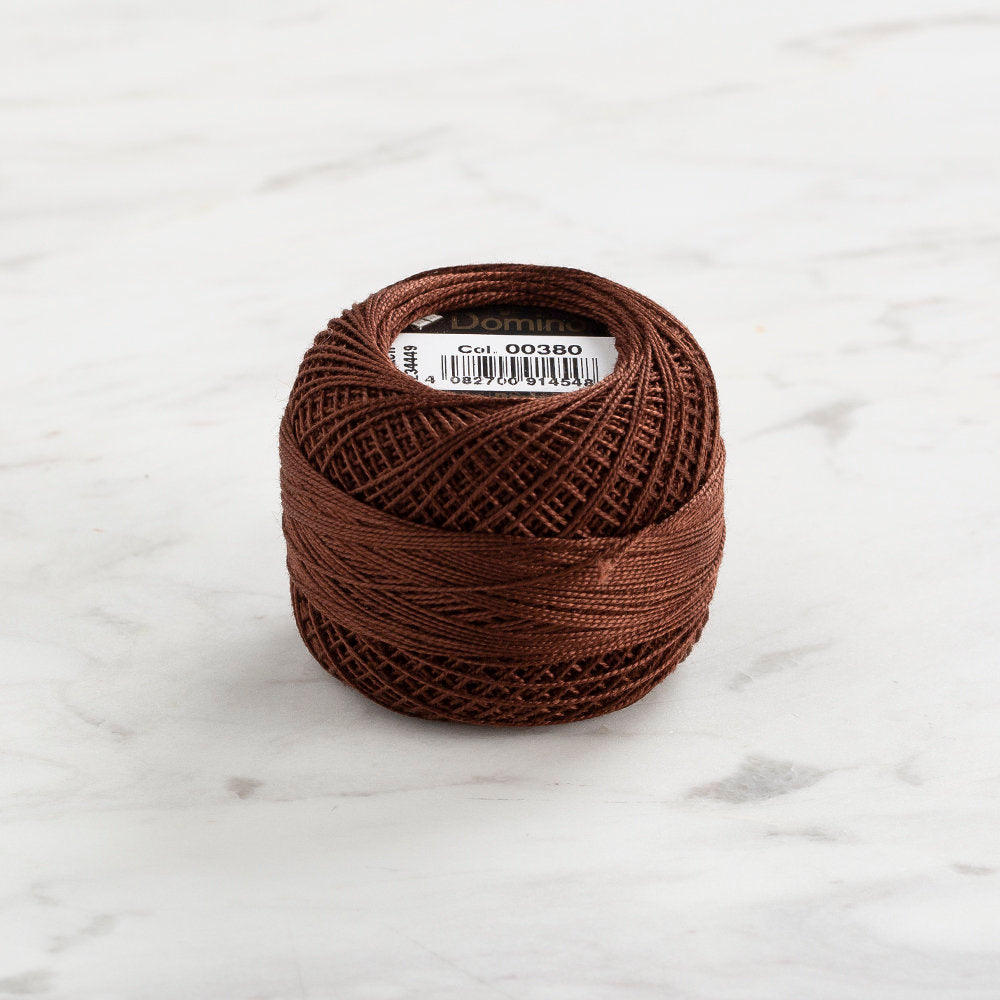 Domino Cotton Perle Size 12 Embroidery Thread (5 g), Brown - 4590012-380