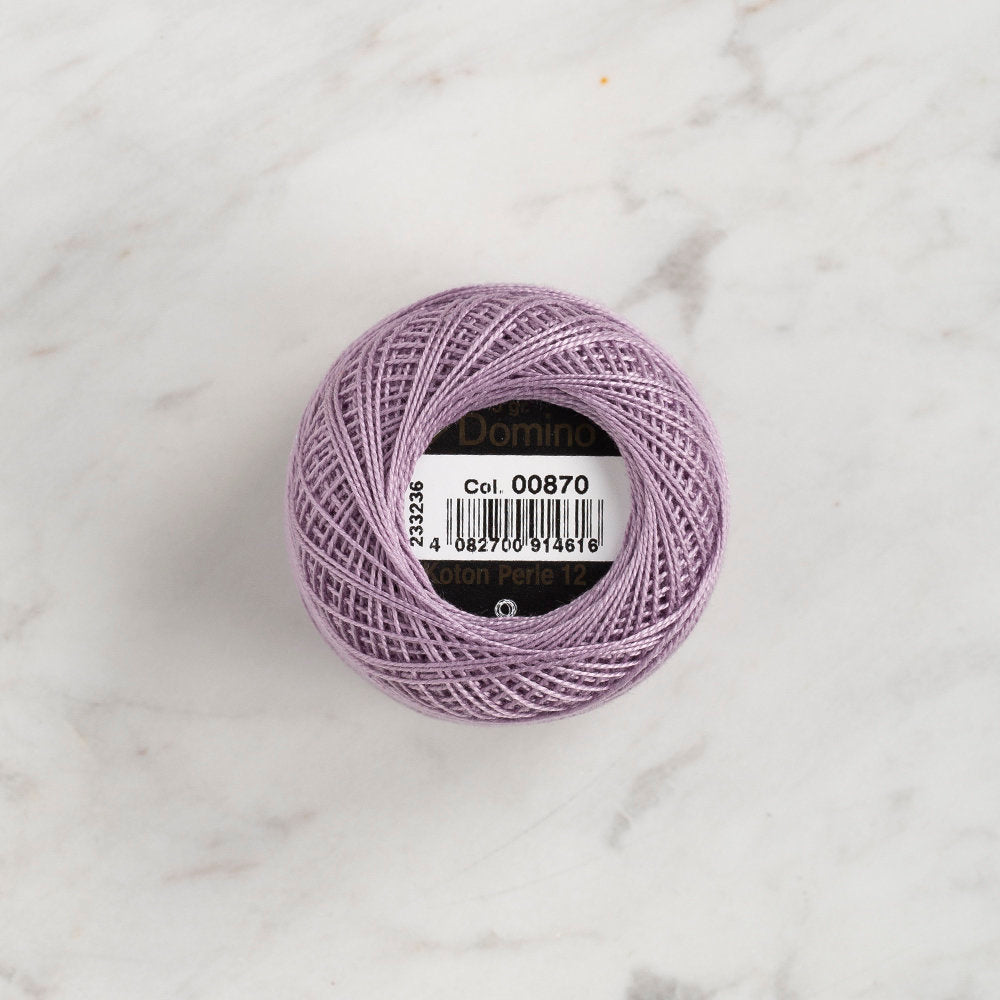 Domino Cotton Perle Size 12 Embroidery Thread (5 g), Lilac - 4590012-870