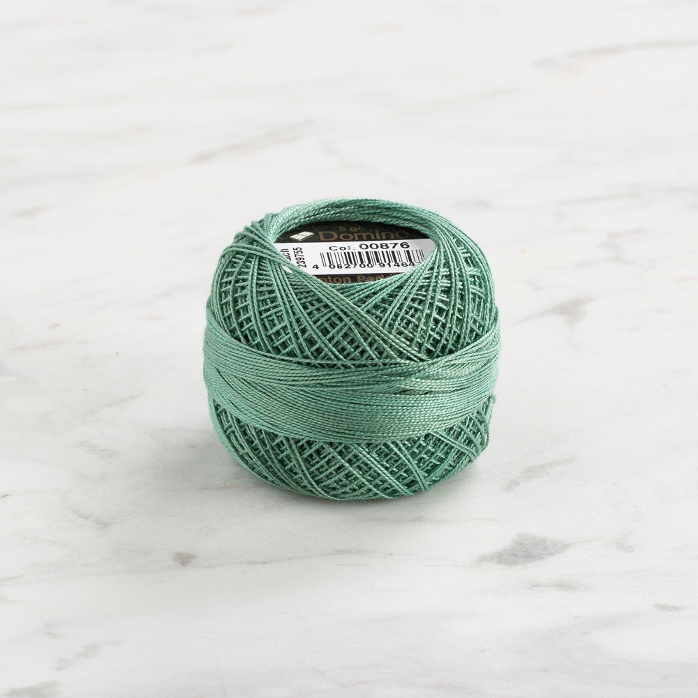 Domino Cotton Perle Size 12 Embroidery Thread (5 g), Green - 4590012-876