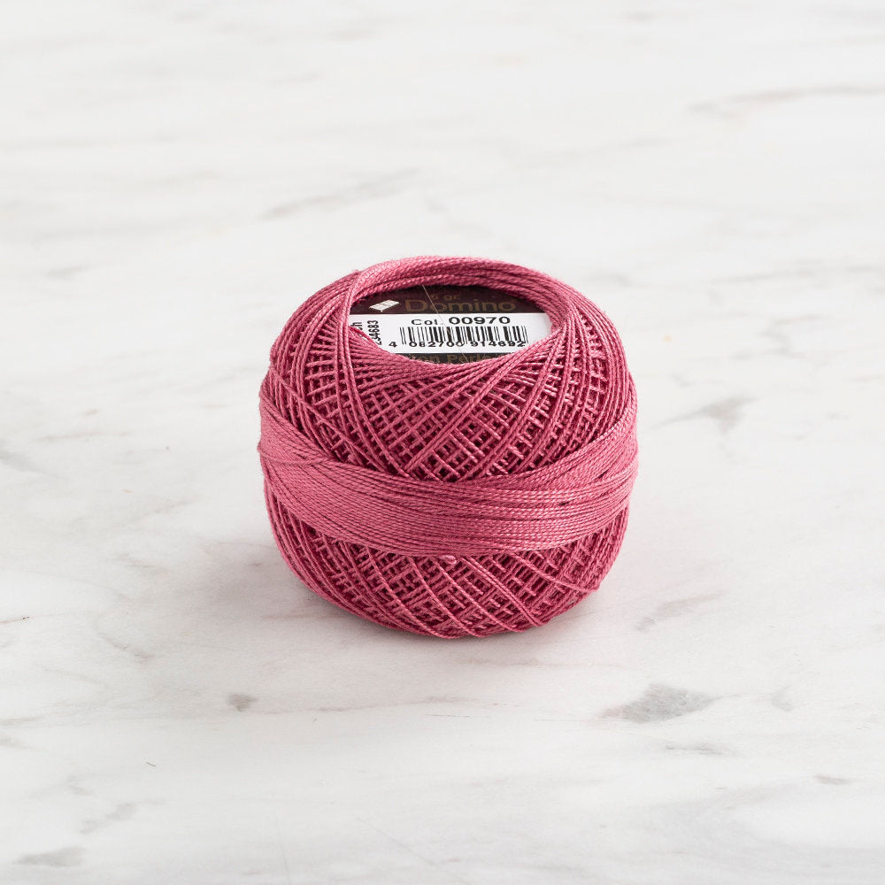 Domino Cotton Perle Size 12 Embroidery Thread (5 g), Dusty Rose - 4590012-970