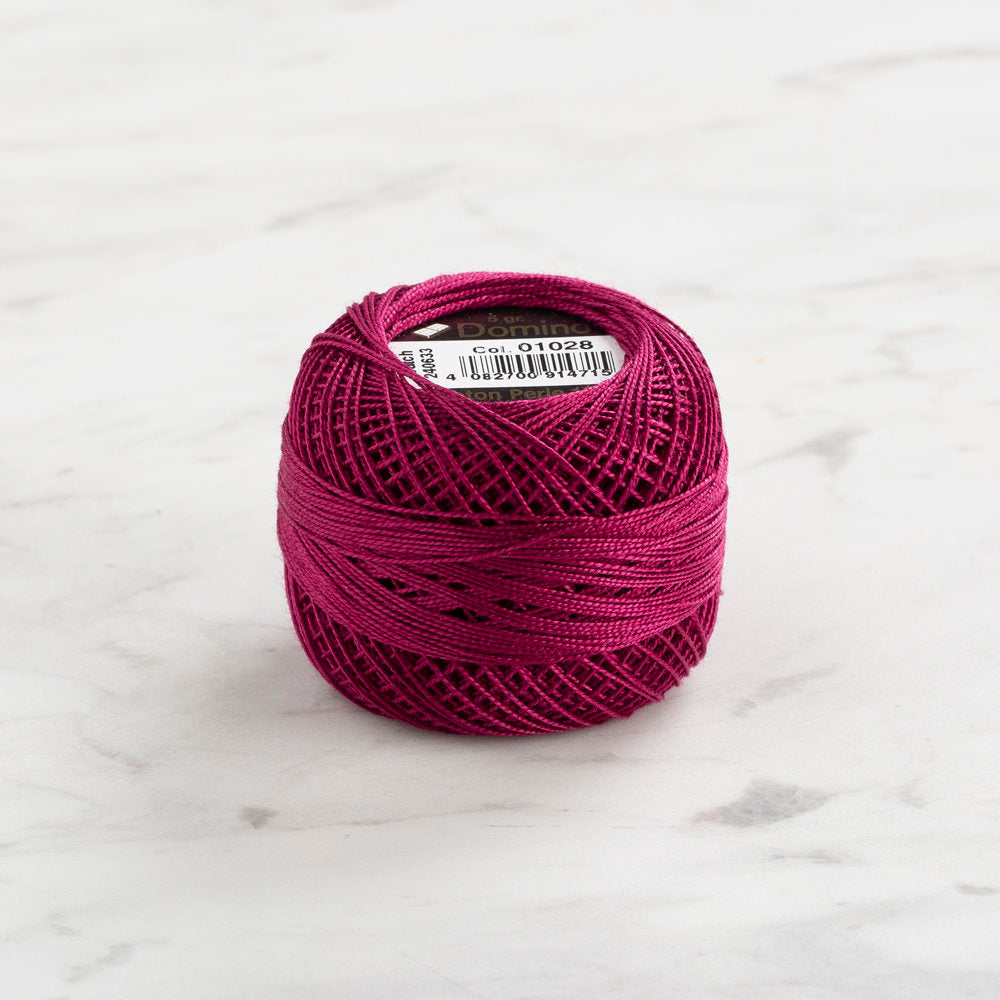 Domino Cotton Perle Size 12 Embroidery Thread (5 g), Plum - 4590012-1028