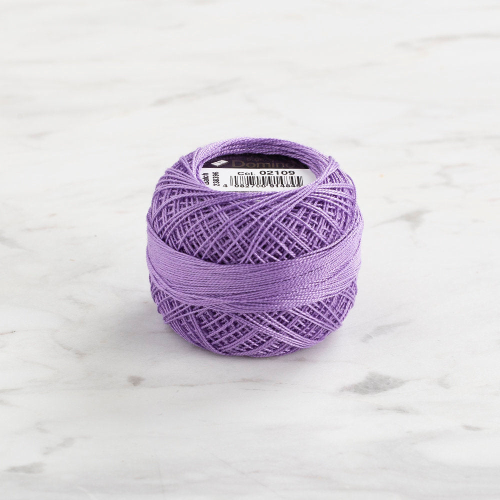 Domino Cotton Perle Size 12 Embroidery Thread (5 g), Lilac - 4590012-2109